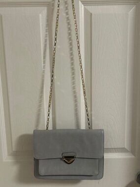 Forever 21 Gray Crossbody Bag with Gold Chain Strap